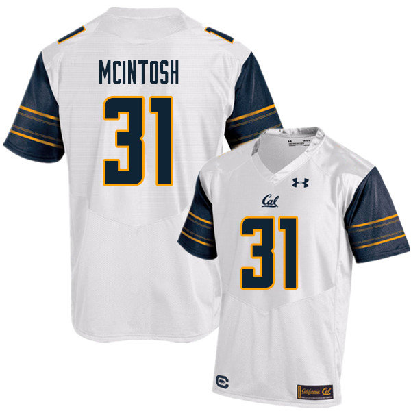 Men #31 Steve Mcintosh Cal Bears UA College Football Jerseys Sale-White - Click Image to Close